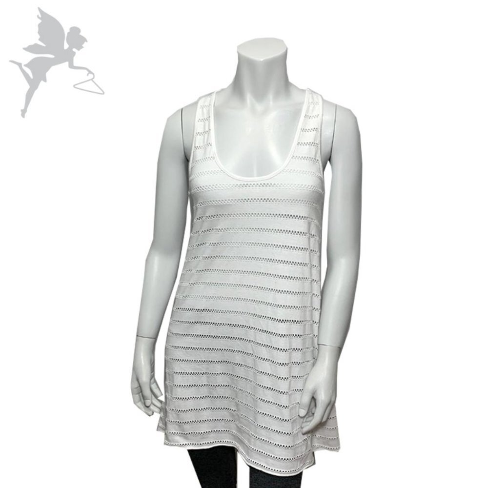 CALYPSO ST. BARTH Perforated racerback lightweight longline tank.